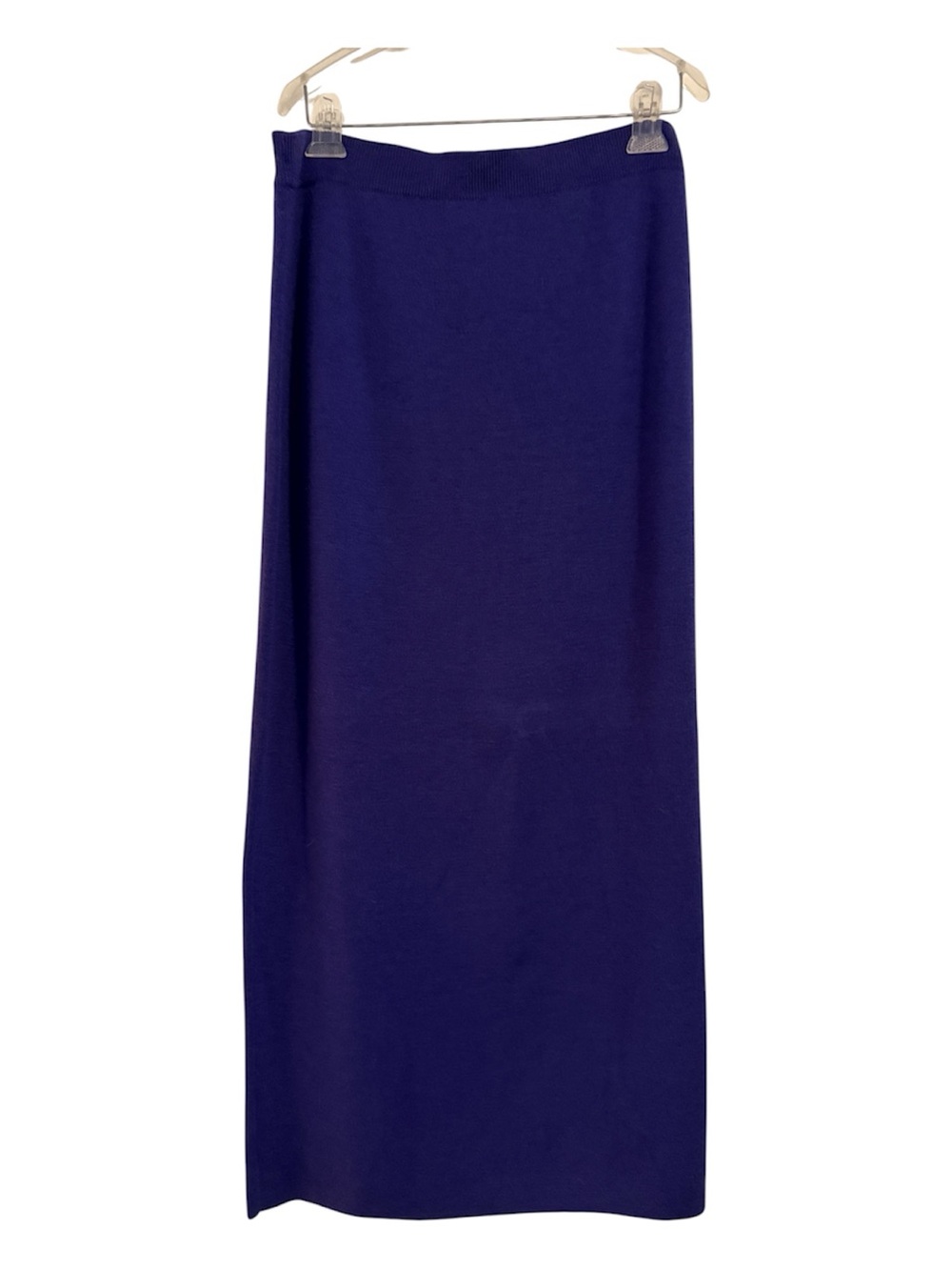 Vintage Eileen Fisher Wool Grannycore Minimalist Maxi Skirt Cobalt Blue Large